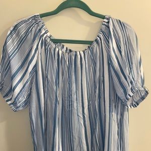 Striped cotton blouse